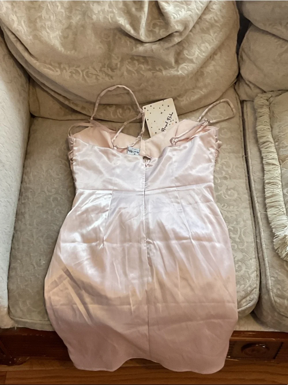 Angel Biba Lavender Ruched Mini Dress - Picture 4 of 6